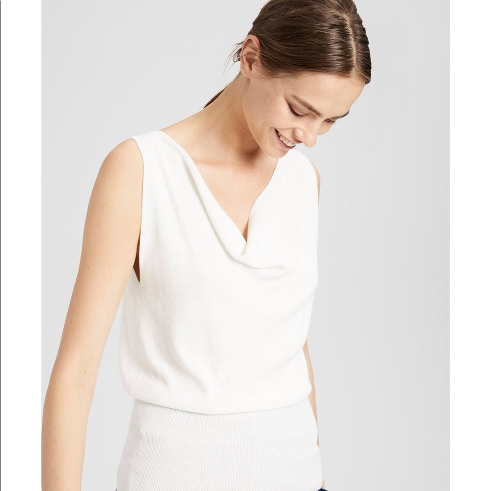 Theory Cowl Neck Rib Tank - Picture 8 of 8